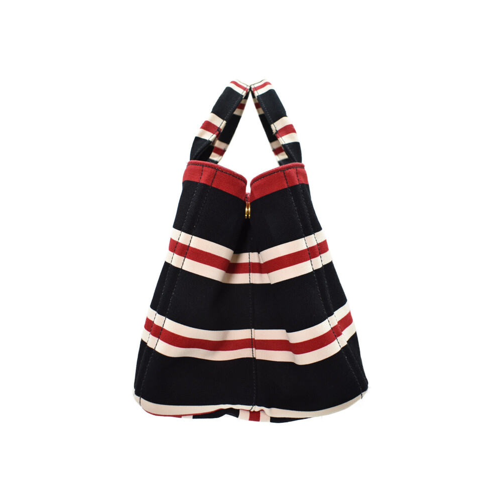 Prada Canapa Bag Black White Red shoulder strap card - Picture 4 of 7